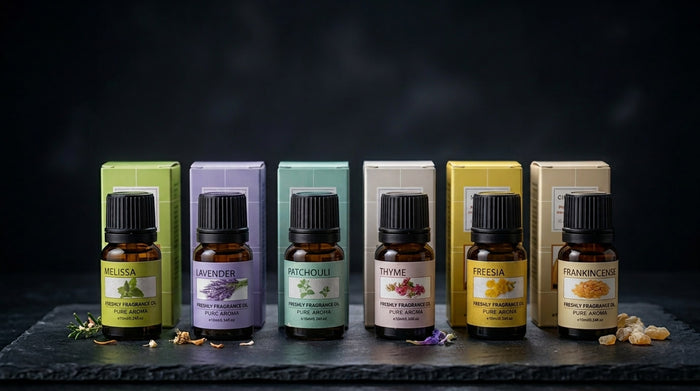 ATMIVA Glow - six 10 ml aroma oil bottles with their boxes